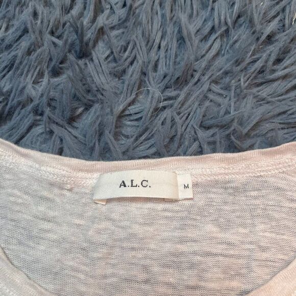 ALC Light Pink Linen Tank Top Size M - Picture 2 of 6